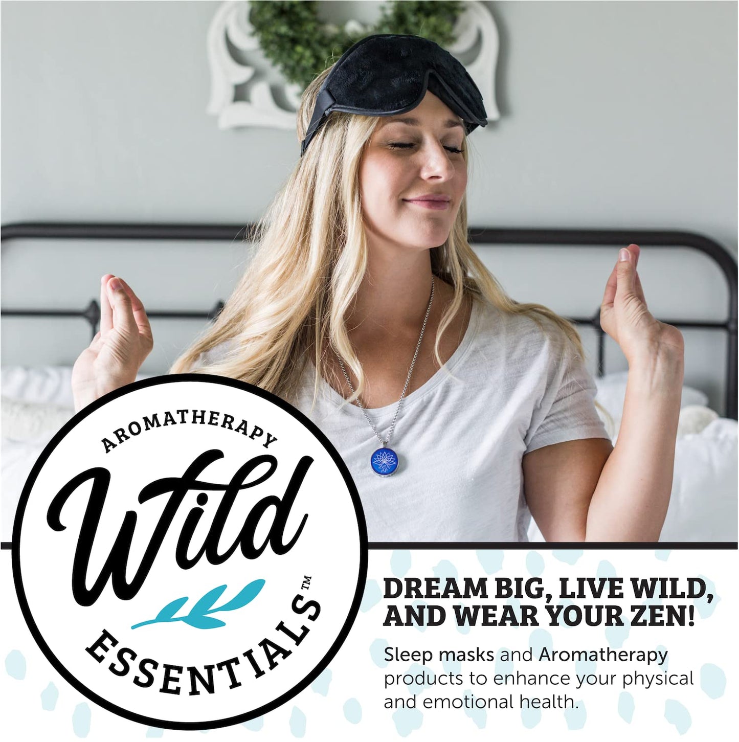 Wild Essentials Mother’s Heart Necklace Essential Oil Diffuser Kit, Lavender, Lemongrass, Peppermint, Orange Oils, 12 Refill Pads, Calming Aromatherapy Gift Set, Customizable Color Changing, Perfume