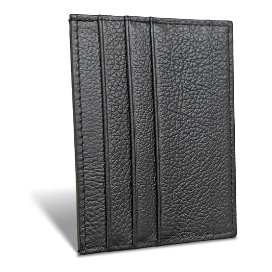 WOXVM Credit Card Holder Wallet RFID Blocking Slim Credit Card Cases Holder Premium Leather Minimalist Front Pocket Small Wallet with 6 Card Slots and 1 Pockets for Men Women (Black)