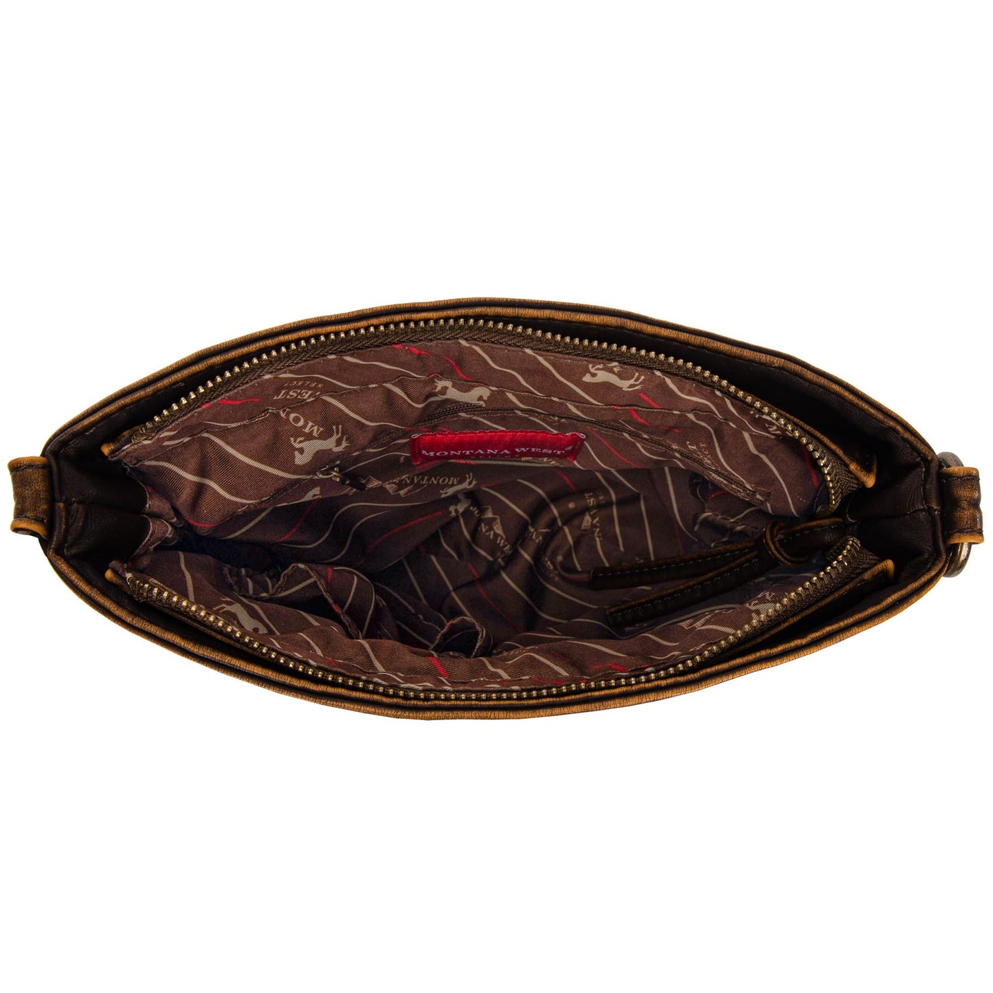 Montana West Crossbody Bags for Women Shoulder Purse and handbags Medium Multi Pocket Travel Bag,MWC-252BR