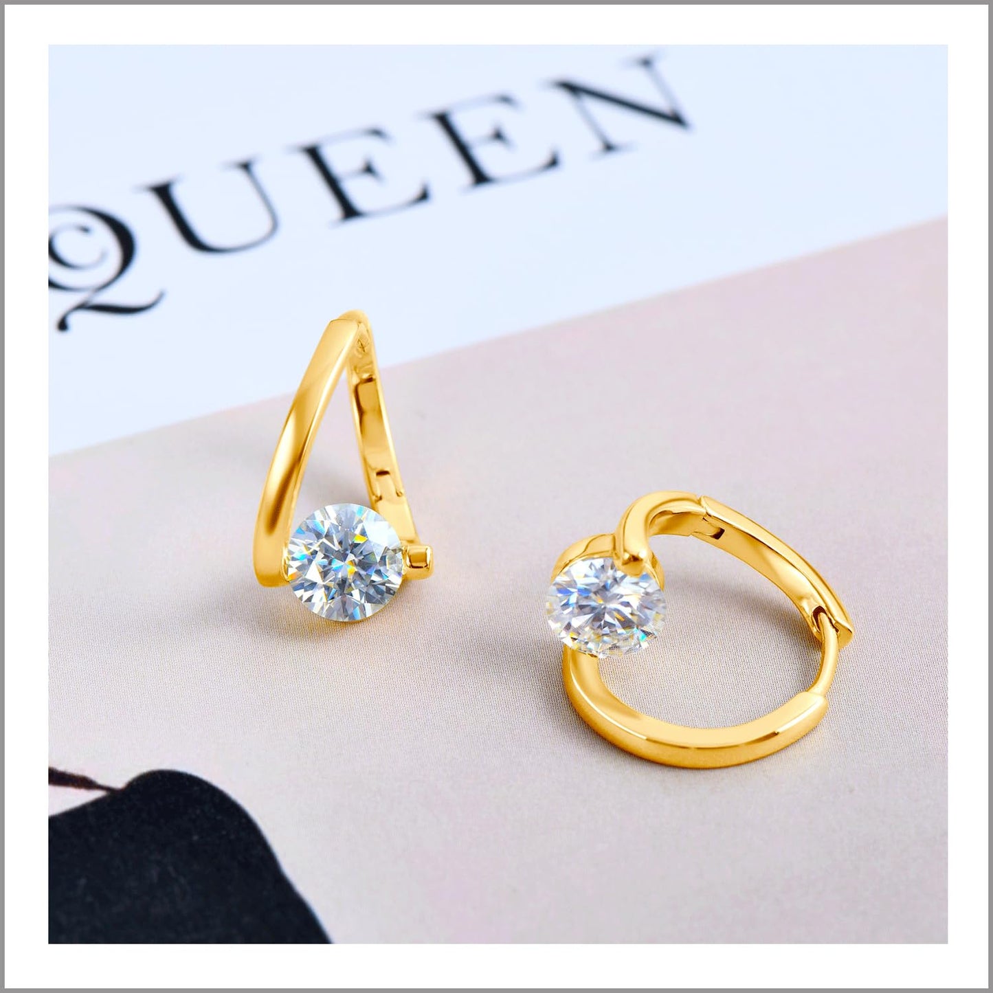 Lymphatic Germanium Earrings Lymphatic Drainage Earrings Atheniz Lymphatic Earrings Cubic Zirconia Earring Lymphatic Hoop Earrings for Women (2pair gold)