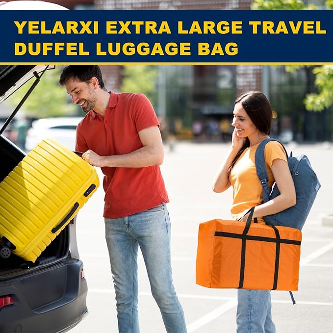 Extra Large Duffle Bag, 35 x 19 x 11 in Travel Big Duffle Bag with Zipper Handle Storage Foldable Waterproof Lightweight Bag for Women Men Travel Moving Camping (Red)