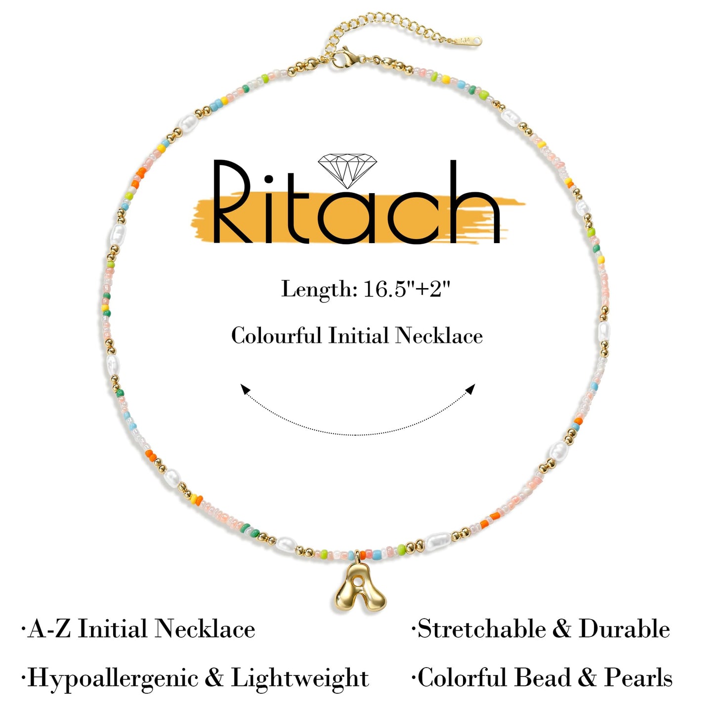 Ritach Gifts for Teen Girls Kids - Initial Necklaces for Women Girls Gift for Tween Teenage Girl Gift Ideas Initial Necklace Letter C Necklaces for Teen Girl Gifts Trendy Stuff Kids Jewelry
