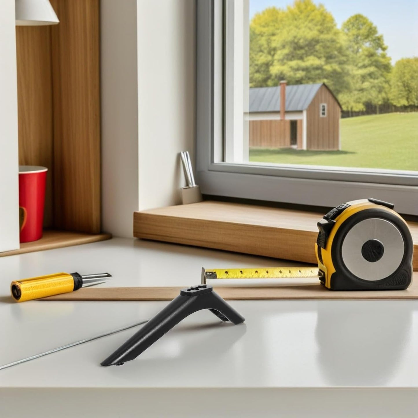 DOITOOL 32-43 Inch Tv Stand Base Pedestal Feet for LCD LED Tvs with Screws, Heavy Duty Television Support Stand Rack