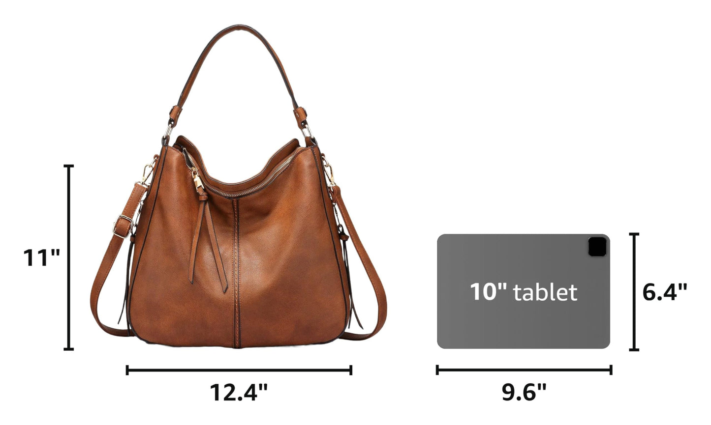 Realer Purses for Women Handbags Ladies Hobo bag Bucket Purse Medium Designer Faux Leather