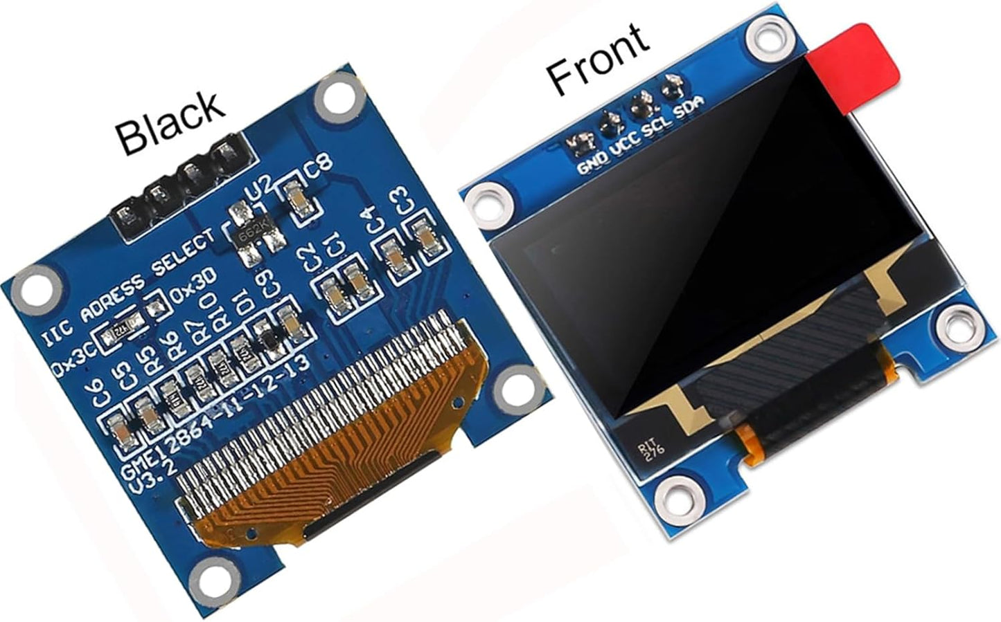 DORHEA 0.96 Inch 128x64 SSD1306 I2C OLED Display Module Pixel IIC Screen Compatible with Arduino Raspberry Pi Blue