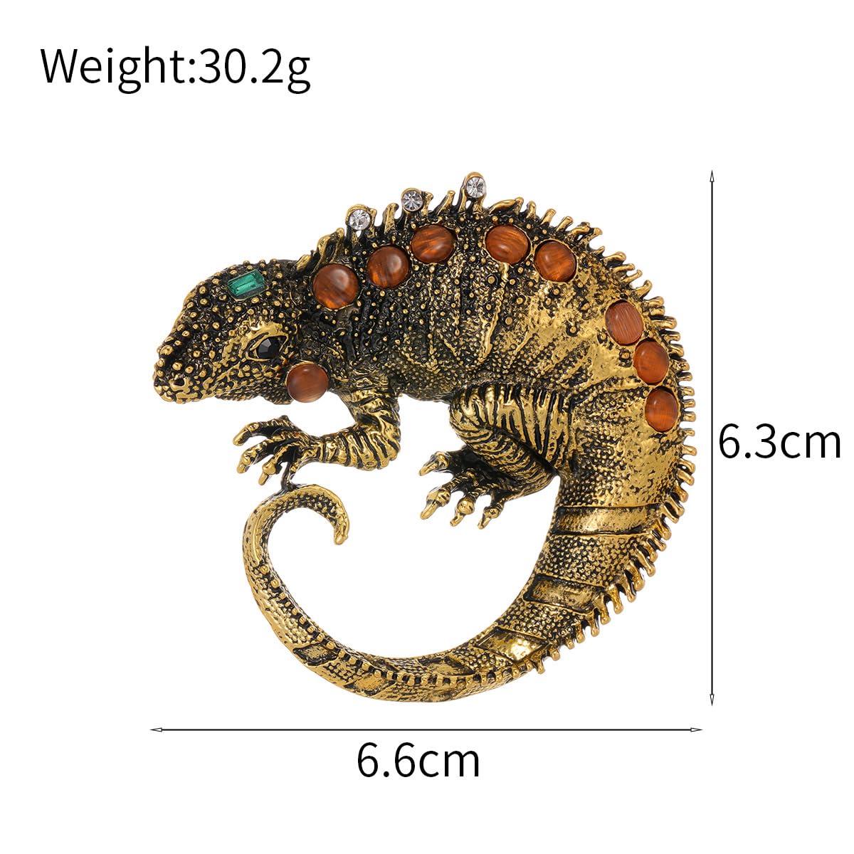 AILONMEI Vintage Brooches And Pins For Women Gold Brooch Pins For Women Costume Jewelry Pins (Chameleon)