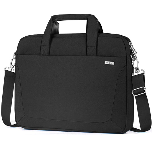 BAFFINA Laptop Shoulder Bag 15.6 16 Inch Business Gifts for Men Women,Laptop Briefcase for 14“ 15” 16“ MacBook/Notebook Hp Dell Asus,Waterproof Computer Carrying Case Messenger Bag with Strap,Black