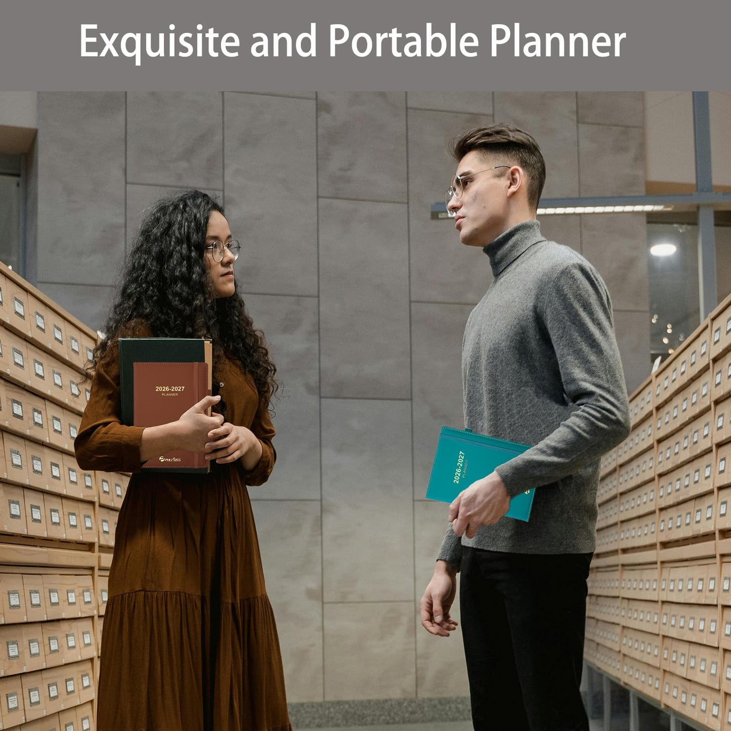 Daily Planner 2026-2027, Academic Calendar(July 2026 - June 2027) - One Page Per Day, Daily Monthly Agenda, 5.7" x 8.3" Appointment Book with Hourly Schedule and Monthly Tabs (Green Lake)