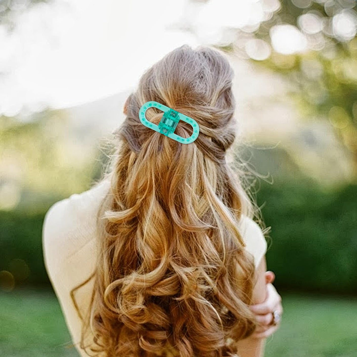 Magnetic Hair Clips, Strong Hold No-Slip Magnetic Hair Styling Clips, Clip No Crease Hair Types Strong Hold, Seamless 2-in-1 Design for Easy Everyday Hairstyles (New-Blue)