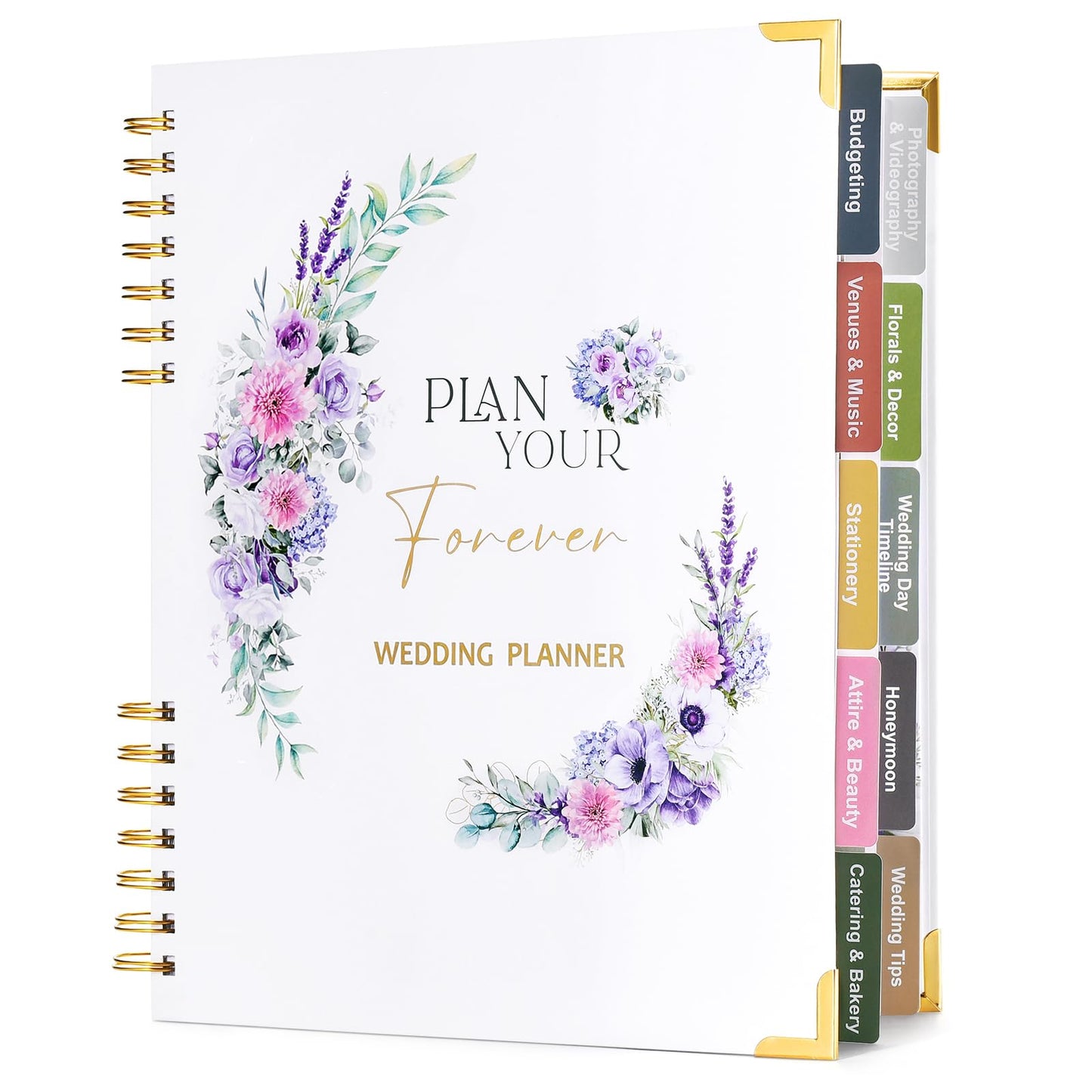 BEKESIN Wedding Planner Book and Organizer for Bride - 184 Pages Wedding Planning Book with Guest Lists, Checklists, Calendars and Pockets, Engagement Gift for Bride to Be and Couples