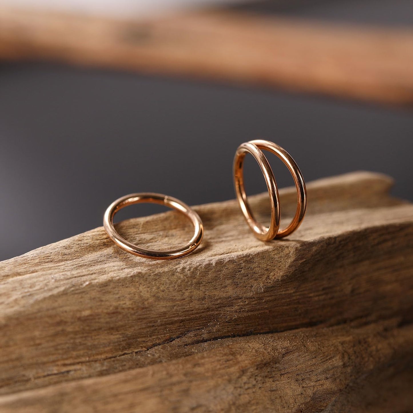 Septum Ring Septum Jewelry Seamless Septum Clicker Double Hoop Nose Rings 18 Gauge Nose Ring Hoop 18g Cartilage Earring Lip Rings 8mm Nose Hoop Surgical Steel Helix Earrings Rose Gold Nose Jewelry