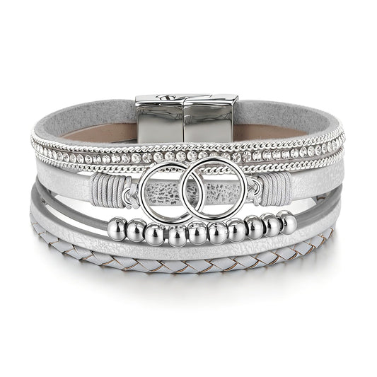 XIUDA Urn Bracelet for Ashes Boho Cremation Jewelry for Ashes Stainless Steel Memorial Cremation Bracelet Ashes Keepsake for Women