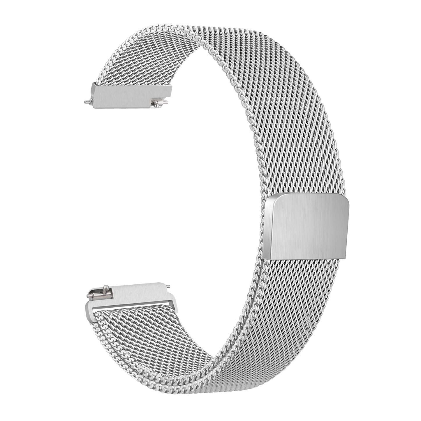Veryfit Smart Watch Bands for IDW13, IDW16, IDW19 Smartwatch, Stainless Steel Metal Replacement Bracelet Strap for Fitpolo IDW13/Woneligo W13/FITVII HM57, ENOMIR/TOOBUR/MILOUZ/Gydom/Faweio/Veryfit IDW19 (Silver)