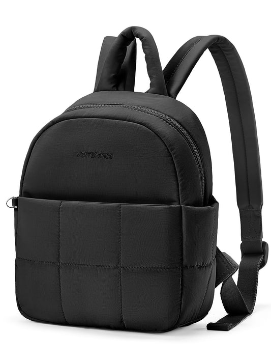 WESTBRONCO Mini Backpack for Women Nylon Small Fashion Backpacks Purse Puffer Lightweight Backpacks for Travel, Shopping, Daily