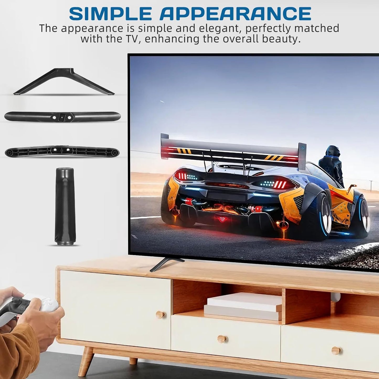 32 Inch 32 Inch NUOBESTY Universal Tv Stand Legs Tv Feet Tabletop with Screws Replacement Tv Stand Mount Leg for Smart