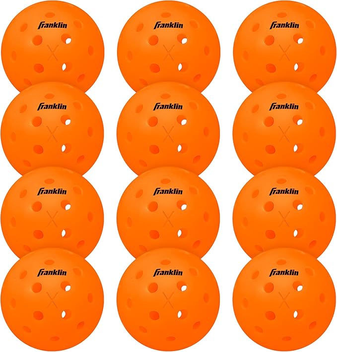 Franklin Sports X-40 Outdoor Pickleballs - Official Ball of USA Pickleball, APP Tour + US Open - Regulation Size