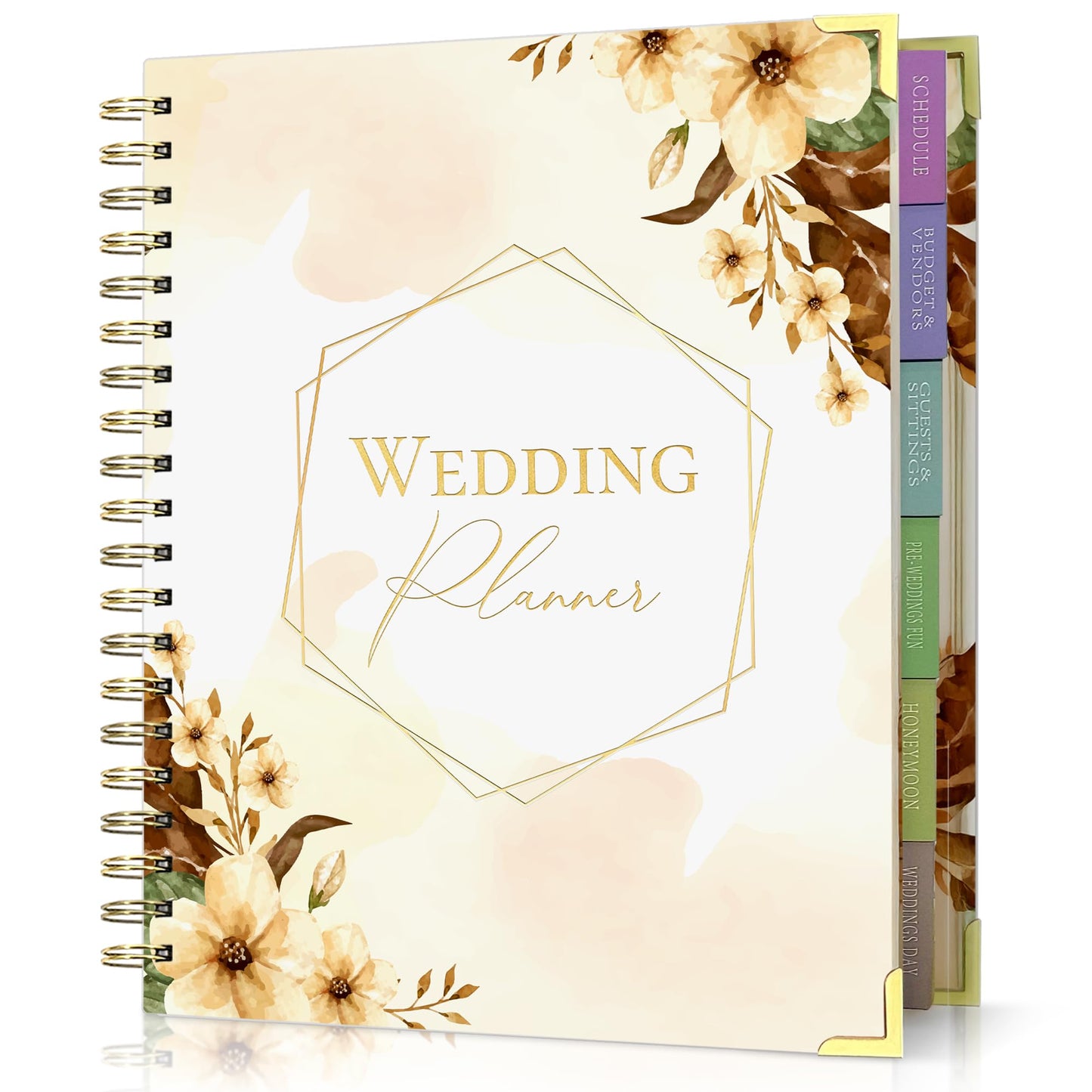 Wedding Planner with Gift Box, Pen, and Small Card, Perfect Wedding Planner Book and Organizer, Wedding Planning Book and Organizer for Future Brides and Grooms, Wedding Binder, 9X11 inches