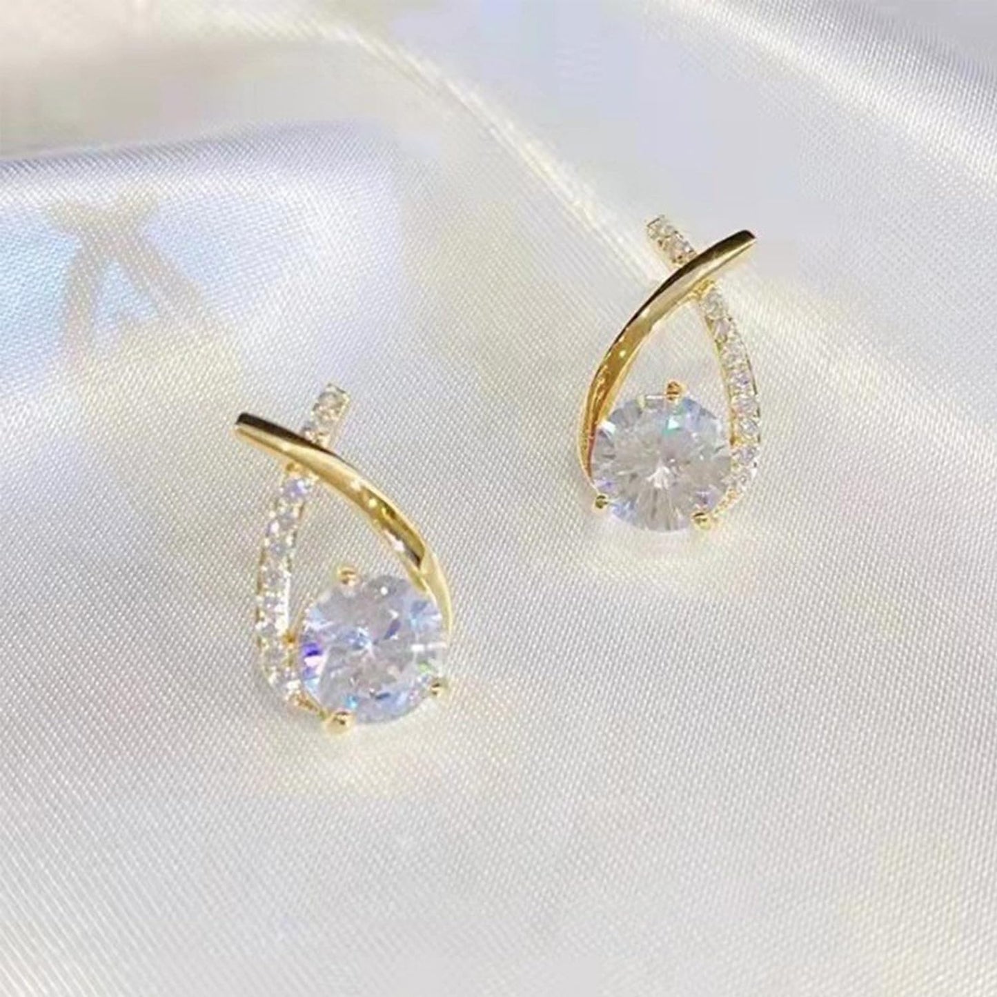 Halolux Lymphvity Germanium Earrings for Women Halolux Lymphvity Germanium Earrings Atheniz Lymphatic Earrings Lymphatic Drainage Earrings Dainty CZ Zircon Lymphatic Drainage Earrings (2PC Gold+Silver B)