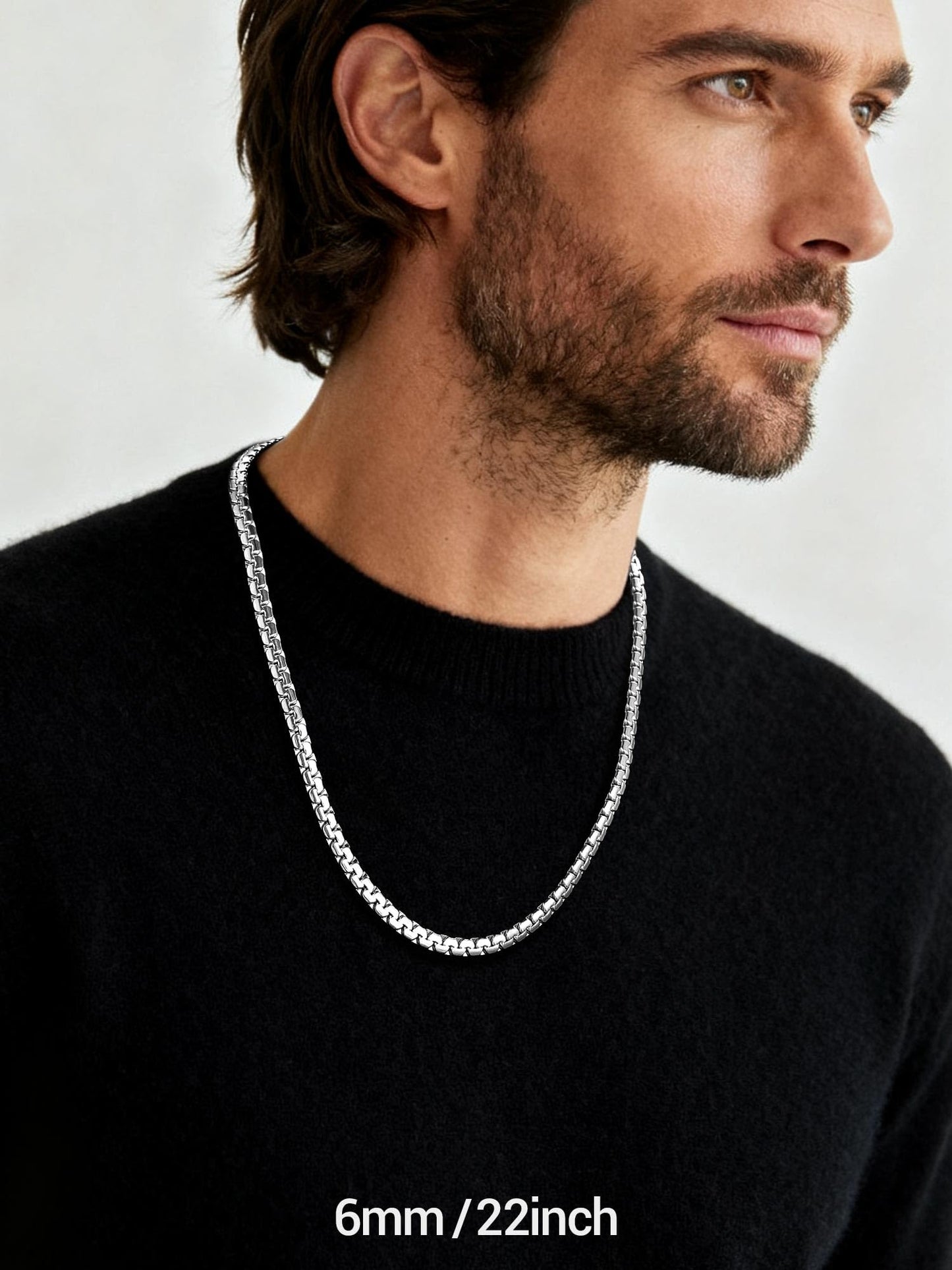 PROSTEEL Chain Necklace For Men Grunge Jewelry Aesthetic Layer Stainless Steel Chains Mens Necklaces