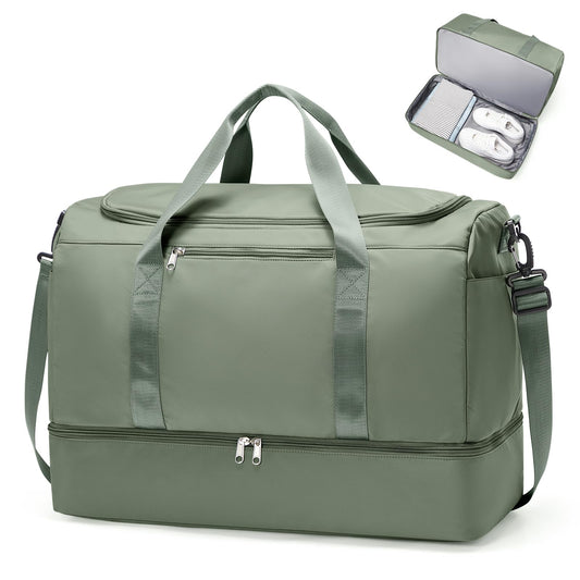Extra Large Travel Duffle Bag,Carry on Overnight Weekend Bag with Shoes Compartment,Weekender Bags for Women for Travel Business Trips Sport Hospital