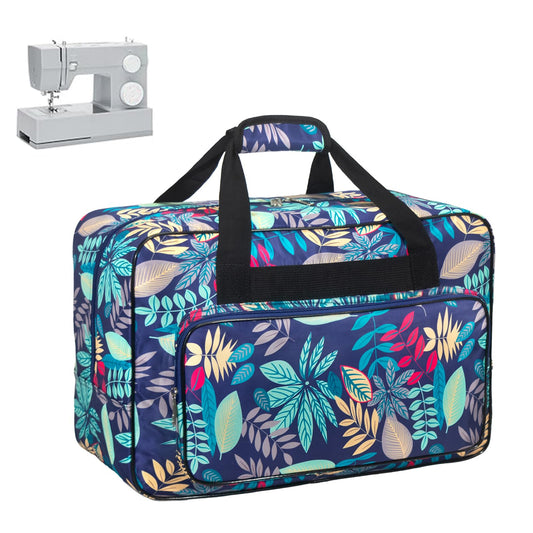 Haroranax Sewing Machine Carrying Case, Sewing Machine Carrying Case Tote Bag, Universal Tote Storage Bag with Pockets and Handles, Suitable for Most Standard Singer, Janome (Light Blue)
