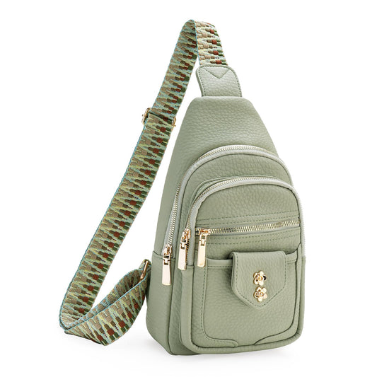 GAEKEAO Sling Bag Crossbody Bags for Women Vegan Leather Fanny Pack Chest Travel Anti Theft Purse Shoulder Bag handbags Gifts