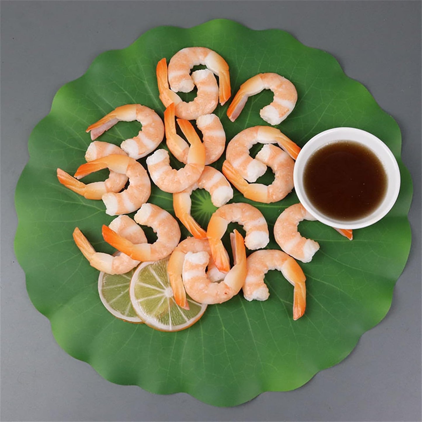 YUGSHNKFC 4PCS Fake Shrimp Simulation Food Model Highly Photo Tool PVC Food Toy