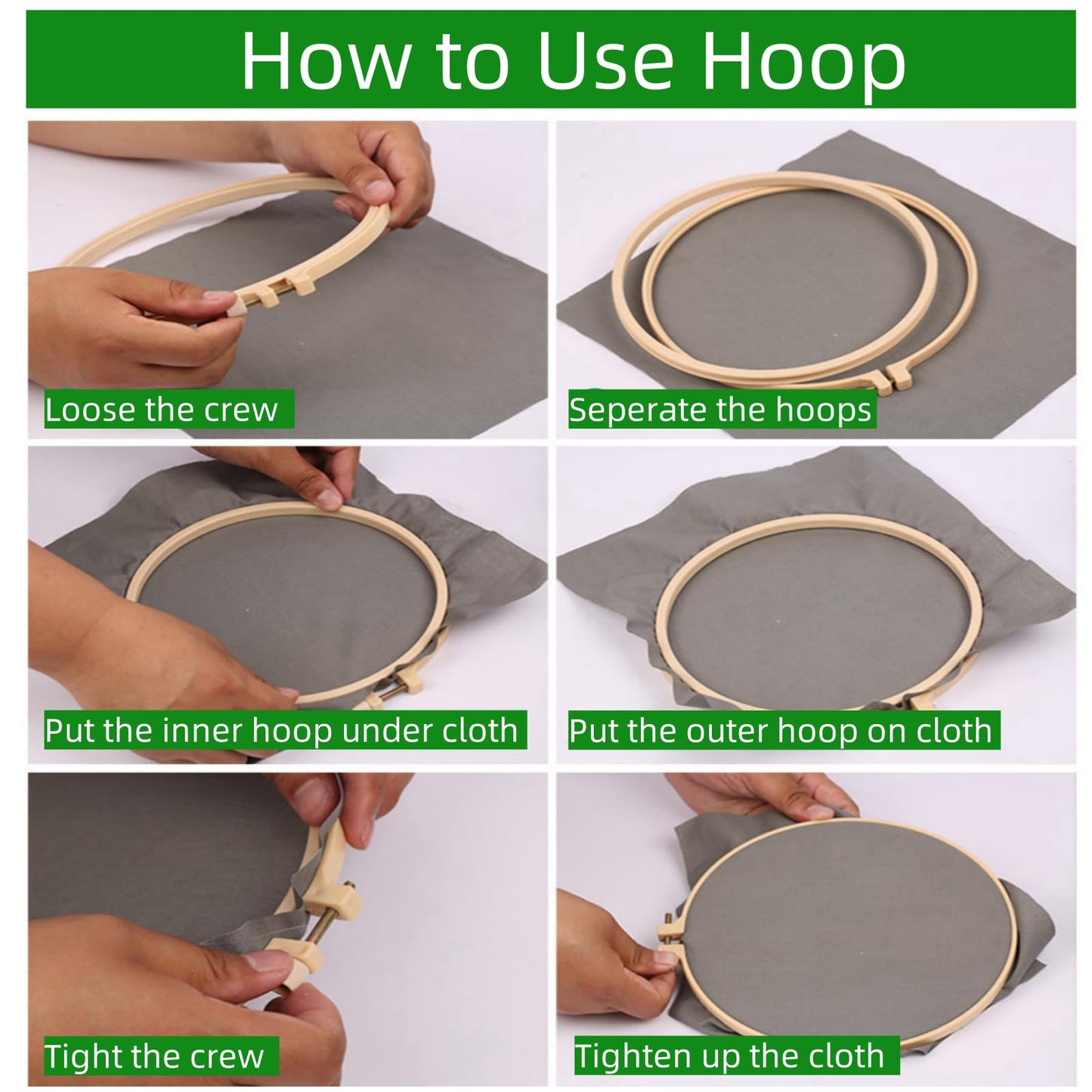 DIY Punch Needle Kits Cartoon Cute Brown Bear Embroidery Punch Needle Starter Craft with Hoop Easy for Beginners for Festival t and Decoration 20x20cm-1