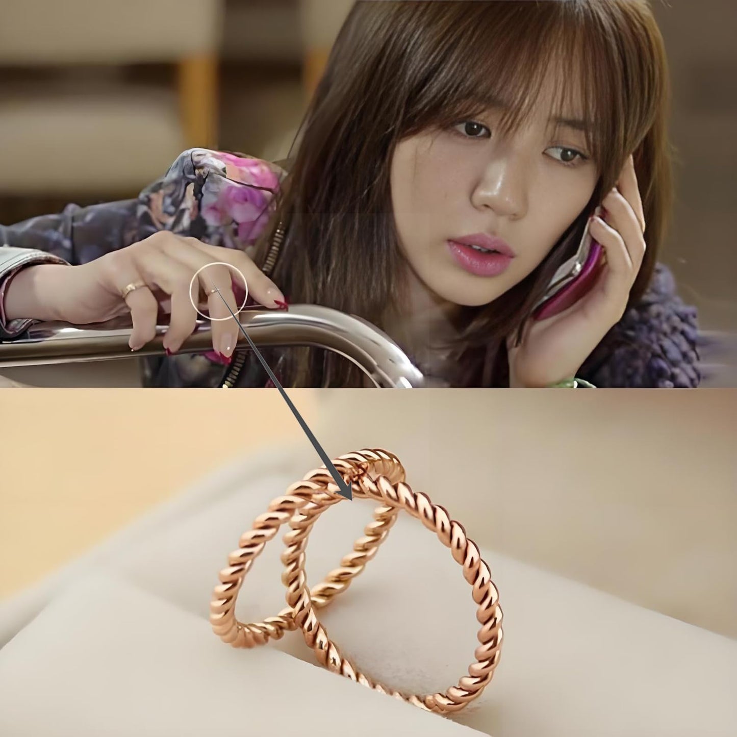 LIU JUN Copper Tensor Ring For Women, Pure Copper Tensor Solid Twisted Handmade Health Rings Set For Women Men Fashion Energy Jewelry Gifts (pure copper, 6)