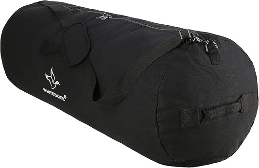 WHITEDUCK HOPLITE Heavy Duty Military Canvas Duffel Bag, Army Cargo Style, Foldable Tactical Outdoor Bag, Travel, Storage