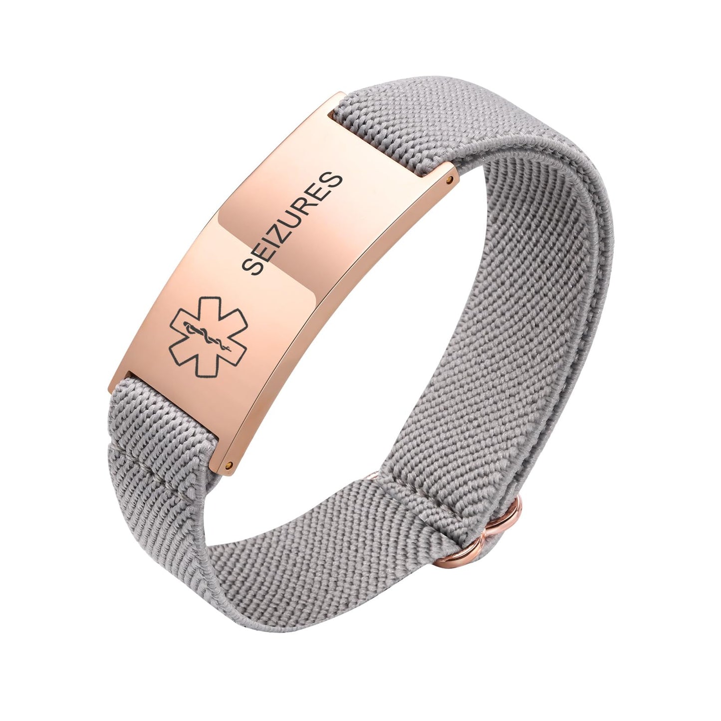 VNOX Medical Alert Id Bracelet for Women, Seizures Medical Alert Bracelets for Women Men Patients Stainless Steel Emergency Bracelets Wristband,Personalized Mens Life Health Alert Bracelet