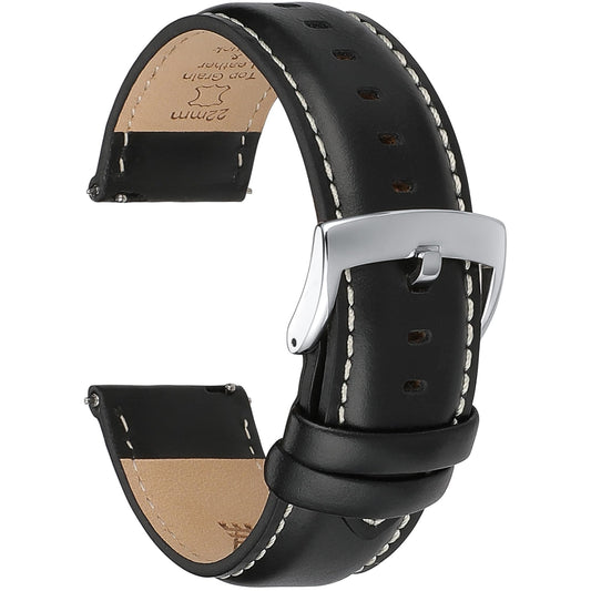 CORROPELLE Leather Watch Bands Quick Release, Elegant Top Grain Leather Watch Straps Band Replacement for Men and Women, Watch and Smartwatch, Choice of Width 18mm 19mm 20mm 21mm 22mm