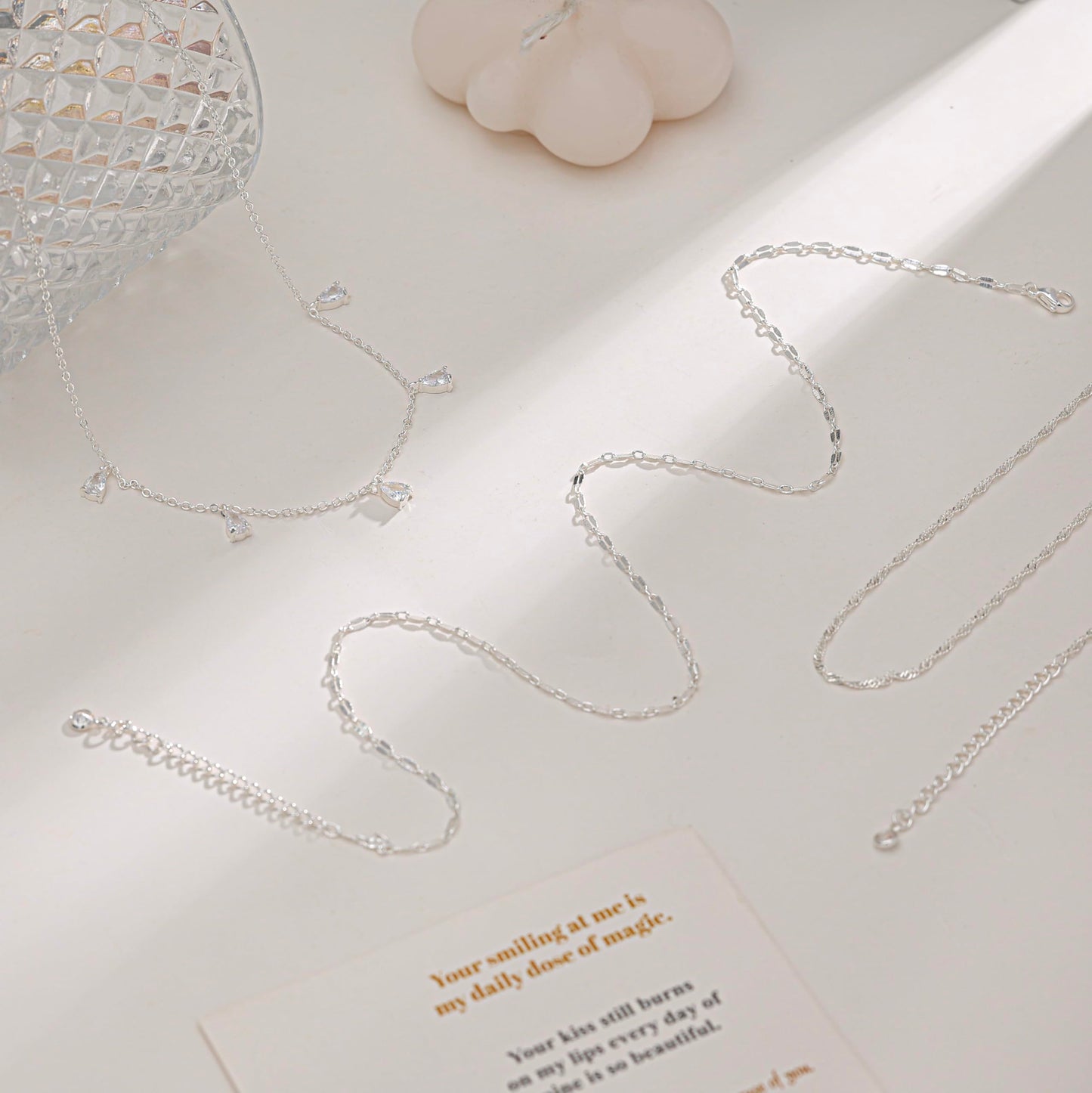 SELFROSE Silver Necklace For Women,Cute Summer Choker Necklaces Stack Dainty Silver Necklace Set Fashion Everyday Layered Pendant Necklaces For Women Trendy Womens Prom Jewelry Set