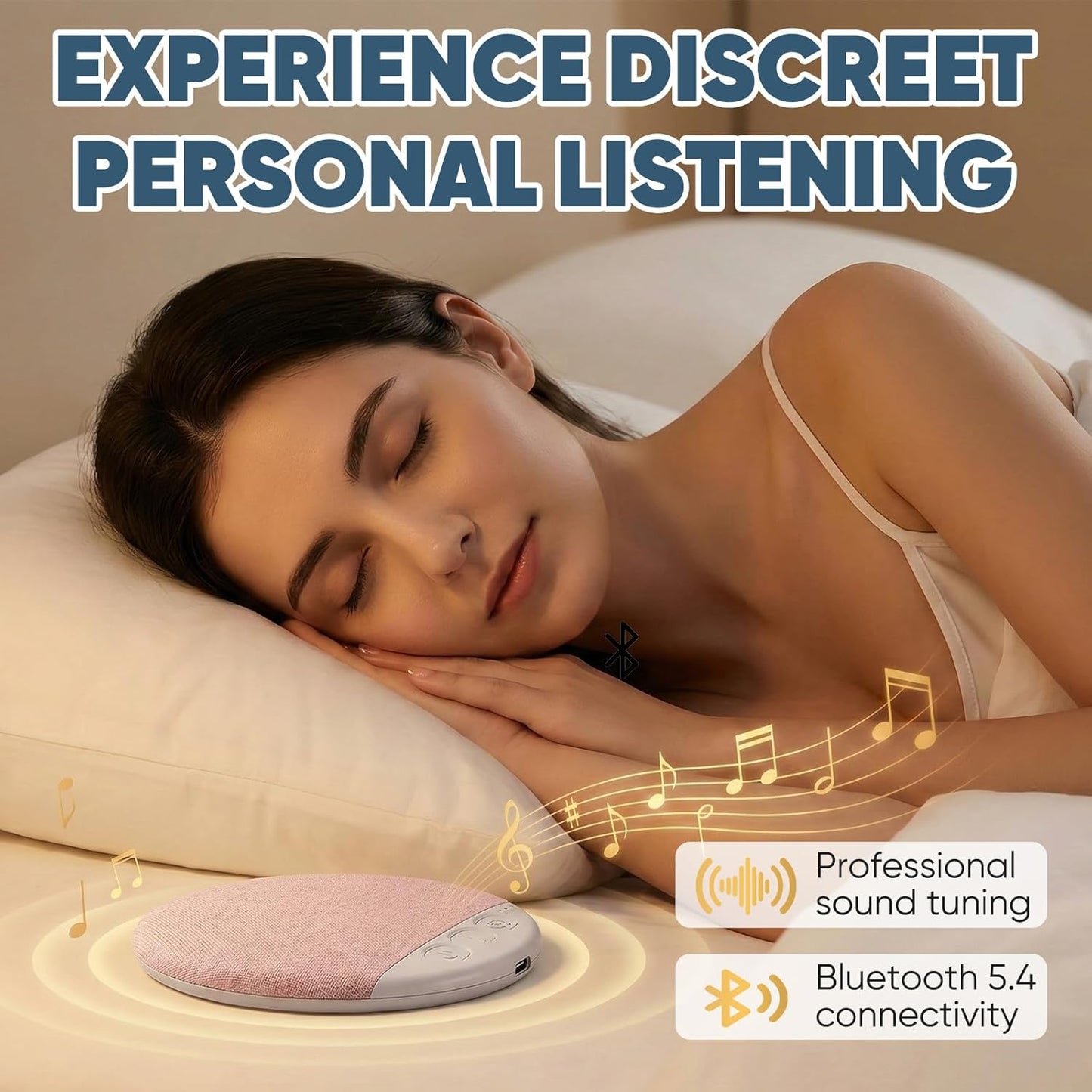 Generic 2026 New Sleep Pillow Speaker, Bluetooth Pillow Speaker for Sleeping with White Noise Timer Wireless Sleep Aid
