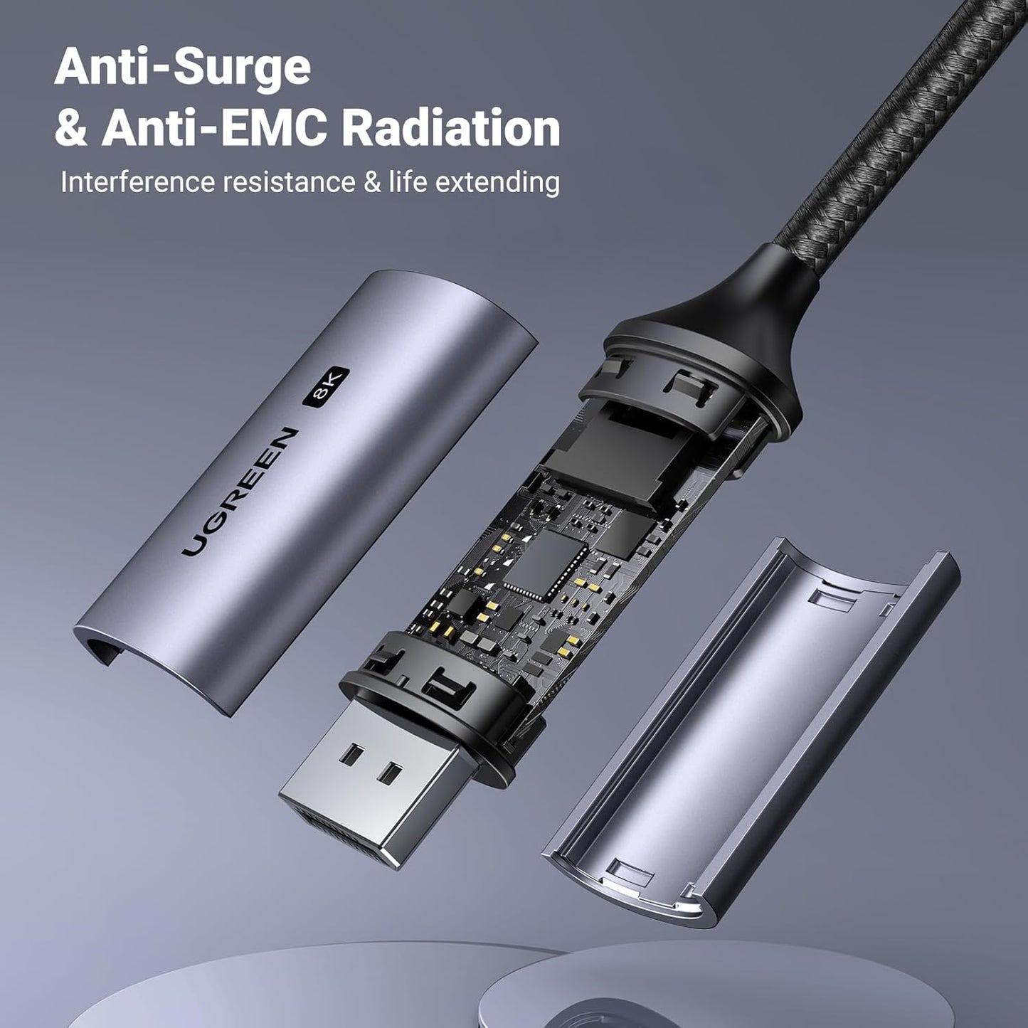 1.4 8K@60Hz 4K@240Hz 4/3 32.4Gbps 17, 10FT UGREEN USB C to DisplayPort Cable Unidirectional Thunderbolt to DisplayPort