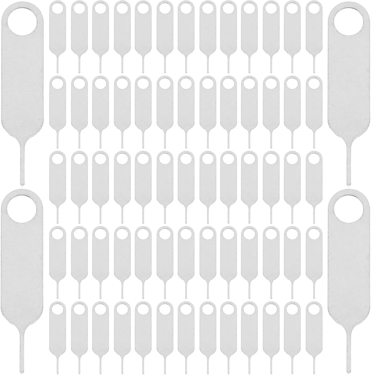 500pcs Set, WOONEKY Sim Card Removal Tool Stainless Steel Ejector Pin with Anti-Lost Design, Universal Sim Tray Ejector