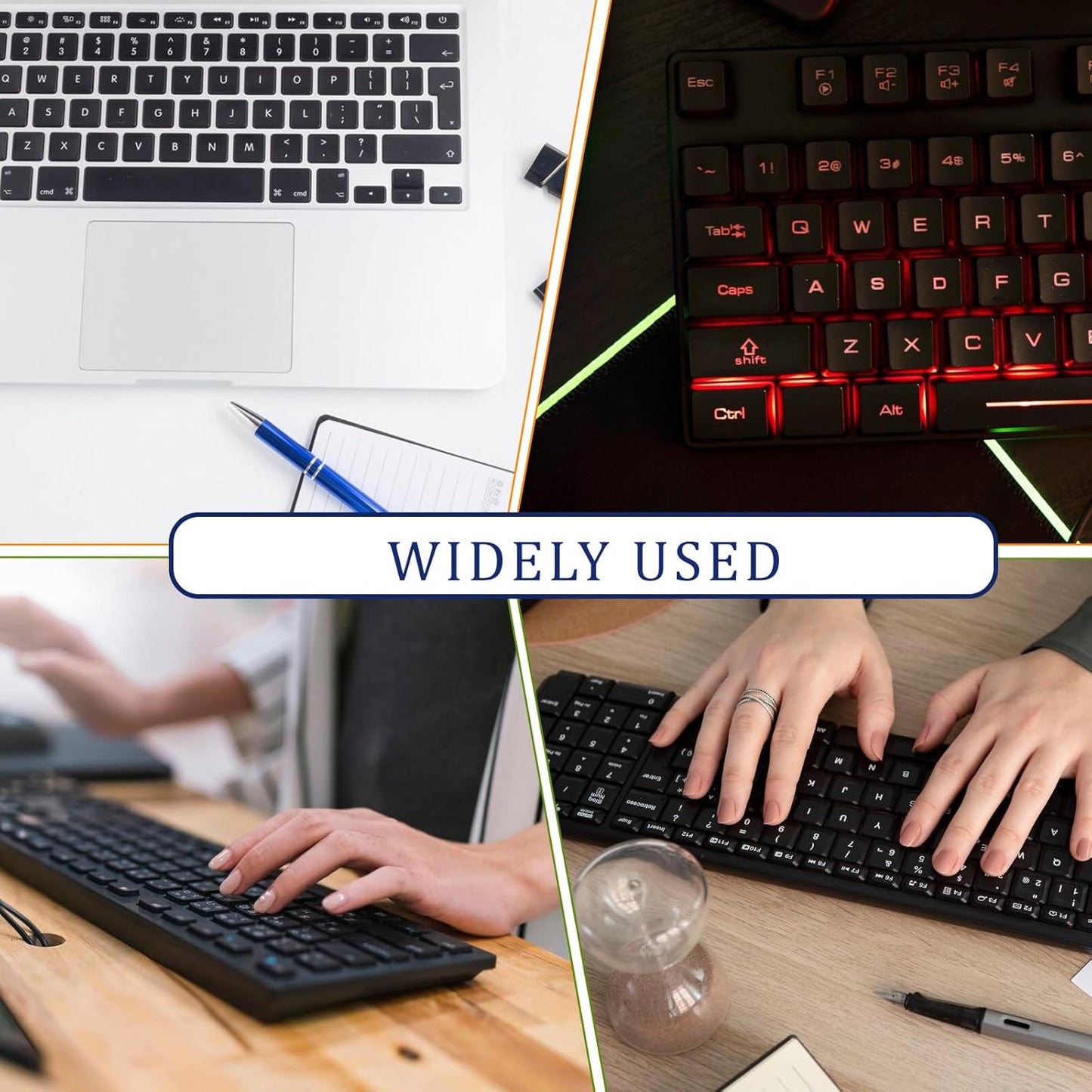 Mozeat Lens 4 English Keyboard Stickers, Pcs Universal Laptop Keyboard Stickers Keyboard Letter Replacement Stickers