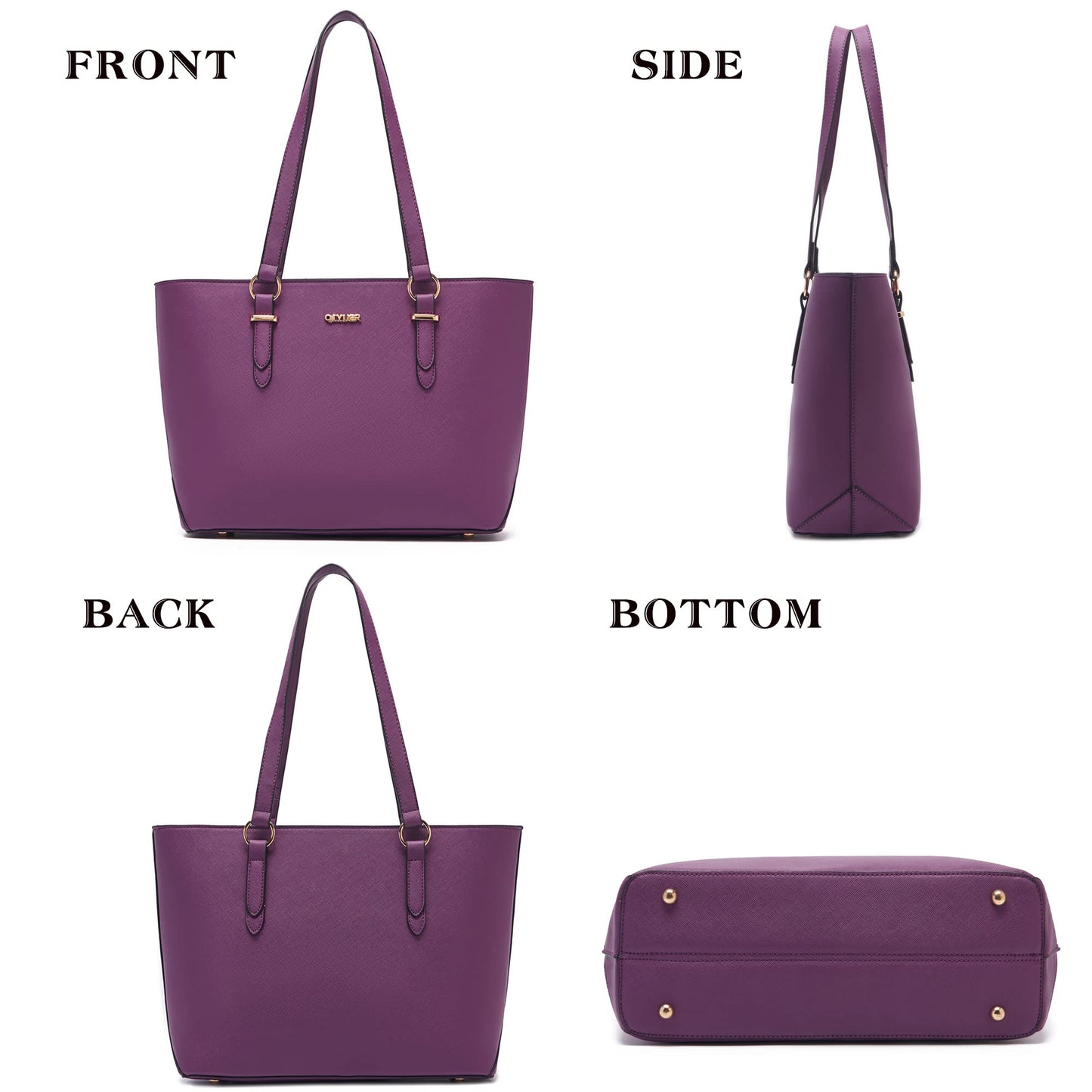 Purses And Wallets Set For Women Tote Satchel Handbags Shoulder Bag Top Handle Totes Purse With Matching Wallet Purple