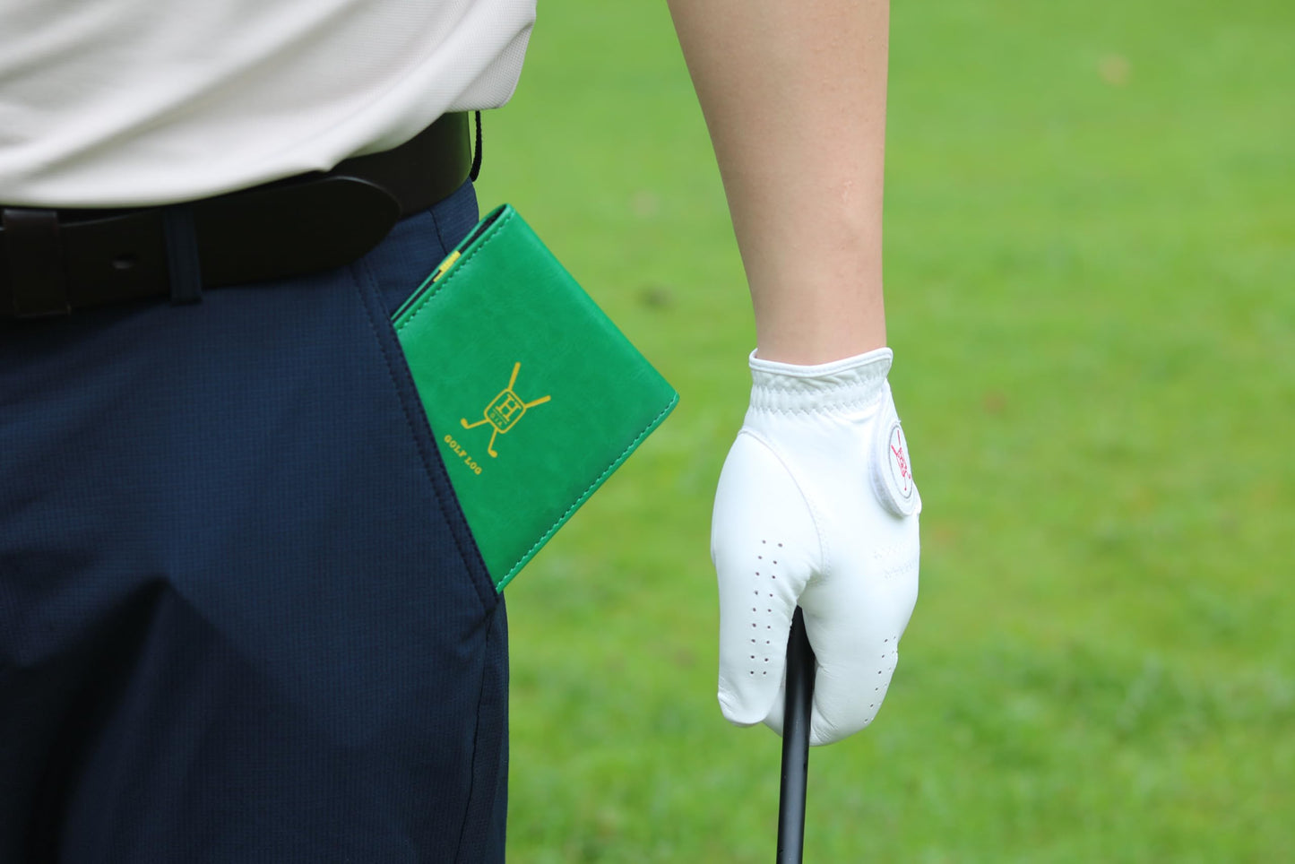 Handy Picks Leather Golf Scorecard Holder | Yardage Book Cover | Scorecard n Pencil Included | Green