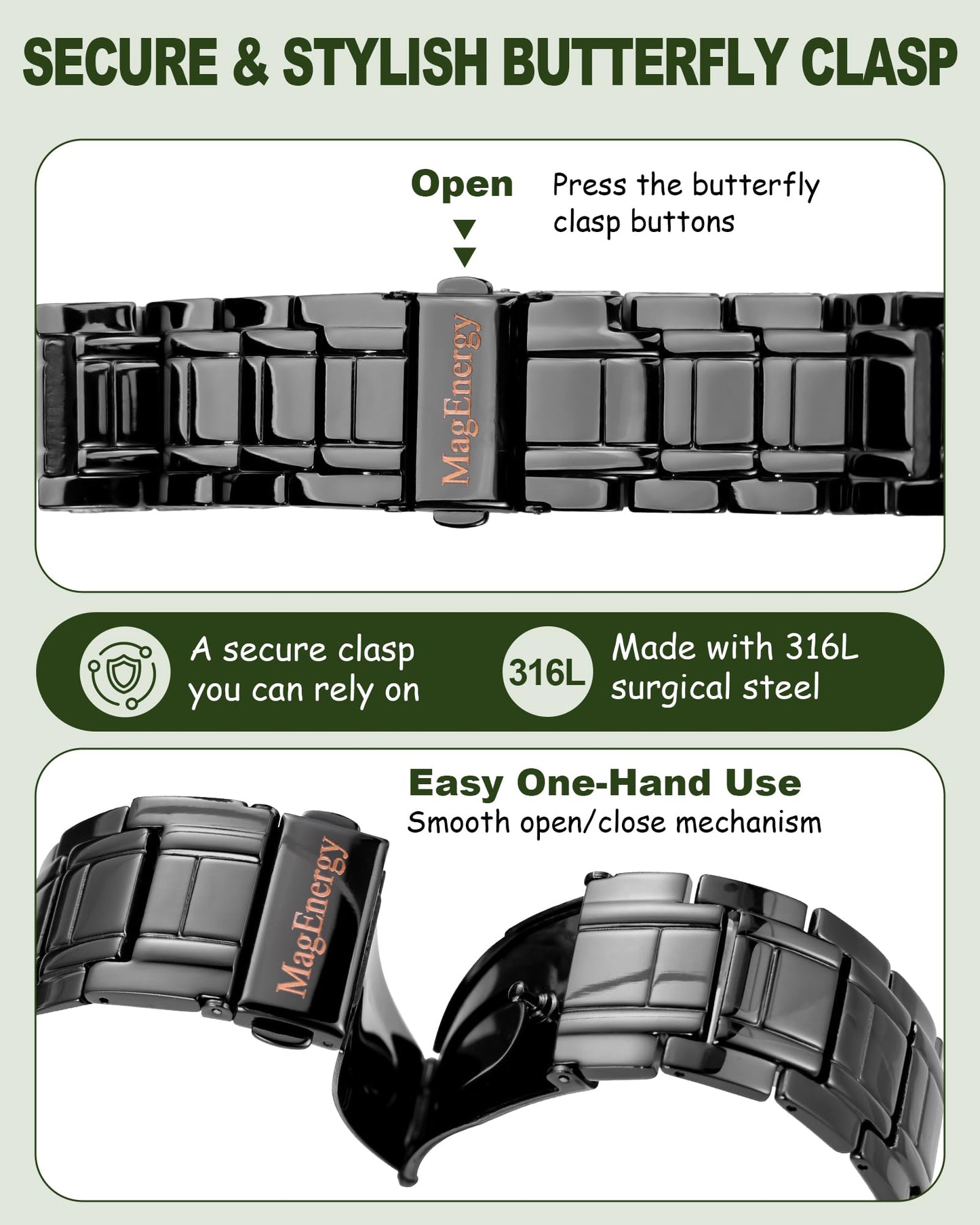 MagEnergy Copper Bracelet for Men, 3X Strength Magnetic Bracelet & 3800 Gauss Magnets, Copper Jewelry Gifts, Premium Fold-Over Clasp