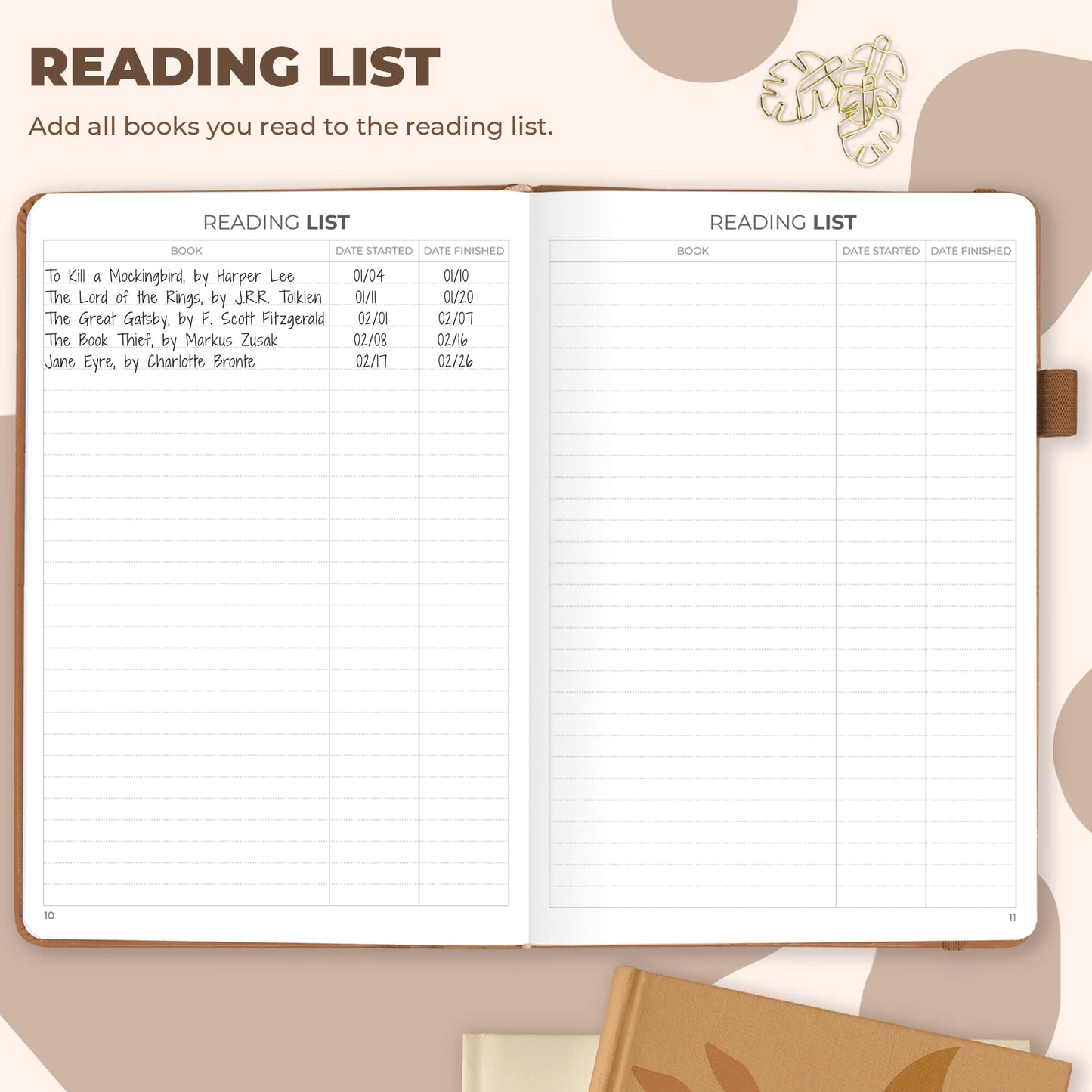 Clever Fox Reading Journal – Book Review Log – Gift Accessories for Reading Lover – Book Journal for Kids & Adults – A5, 5.8”x8.3” (Brown)