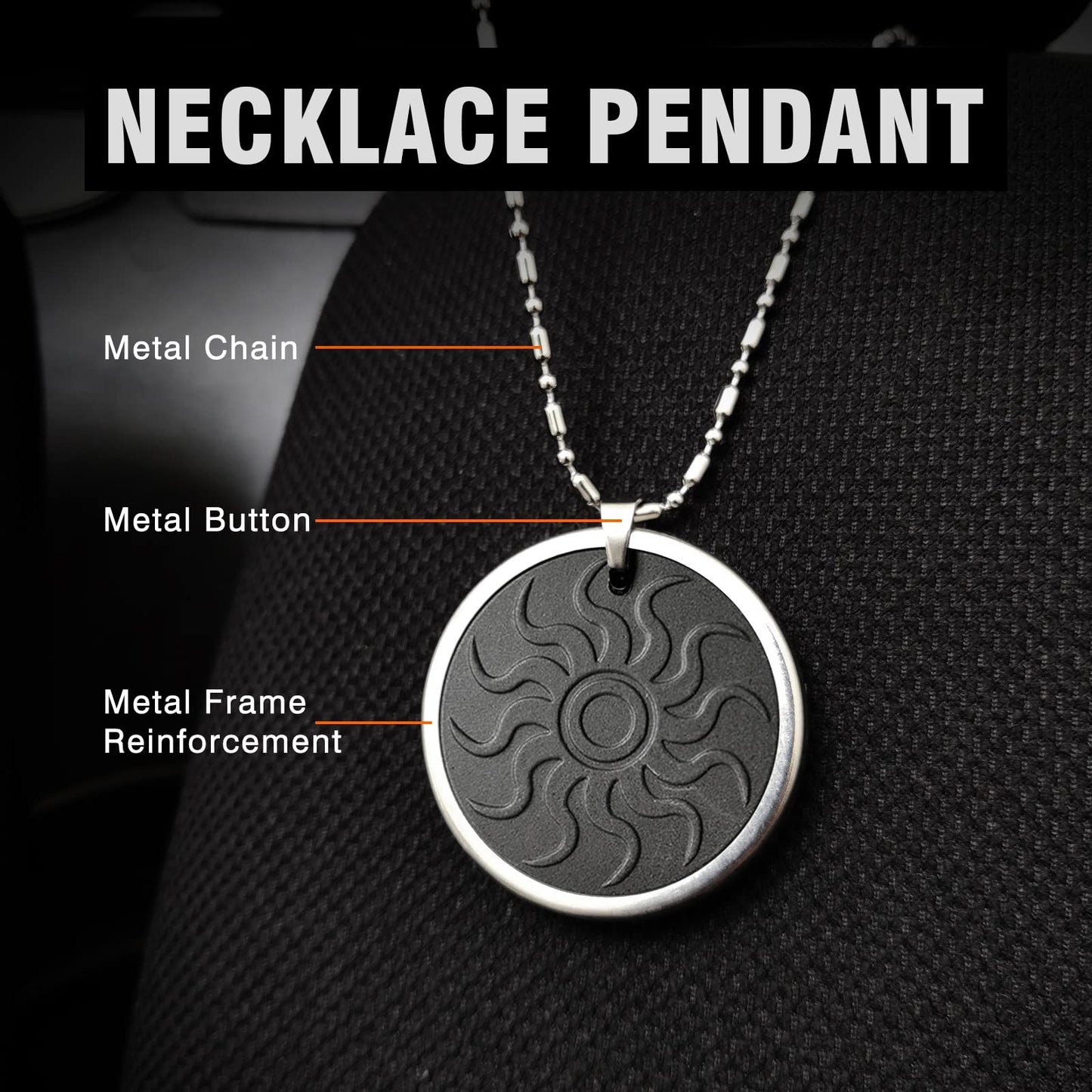 Necklace Pendant and Bracelet and Sticker (3 in 1 SET), Pendant - Metal Frame Protection, Bracelet - Two Layers of Beads, Sticker - Shungite Protection, Reduce Anxiety, Relieve Stress, for Women/Men