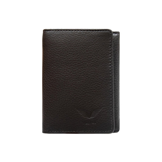 VANSI Genuine Leather Modern TriFold Design Wallet and Card Holder for Men (BROWN)