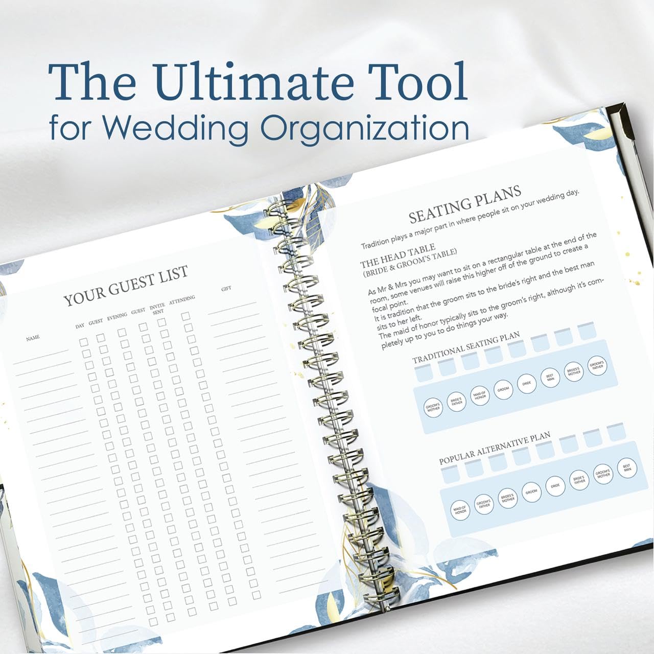 NATHMC STORE Wedding Planner Book and Organizer, Bridal Planner Includes Countdown Calendar, Beautiful Pen, Wedding Planning Book, Budget Planner, Wedding Timeline, Vendor Contacts.