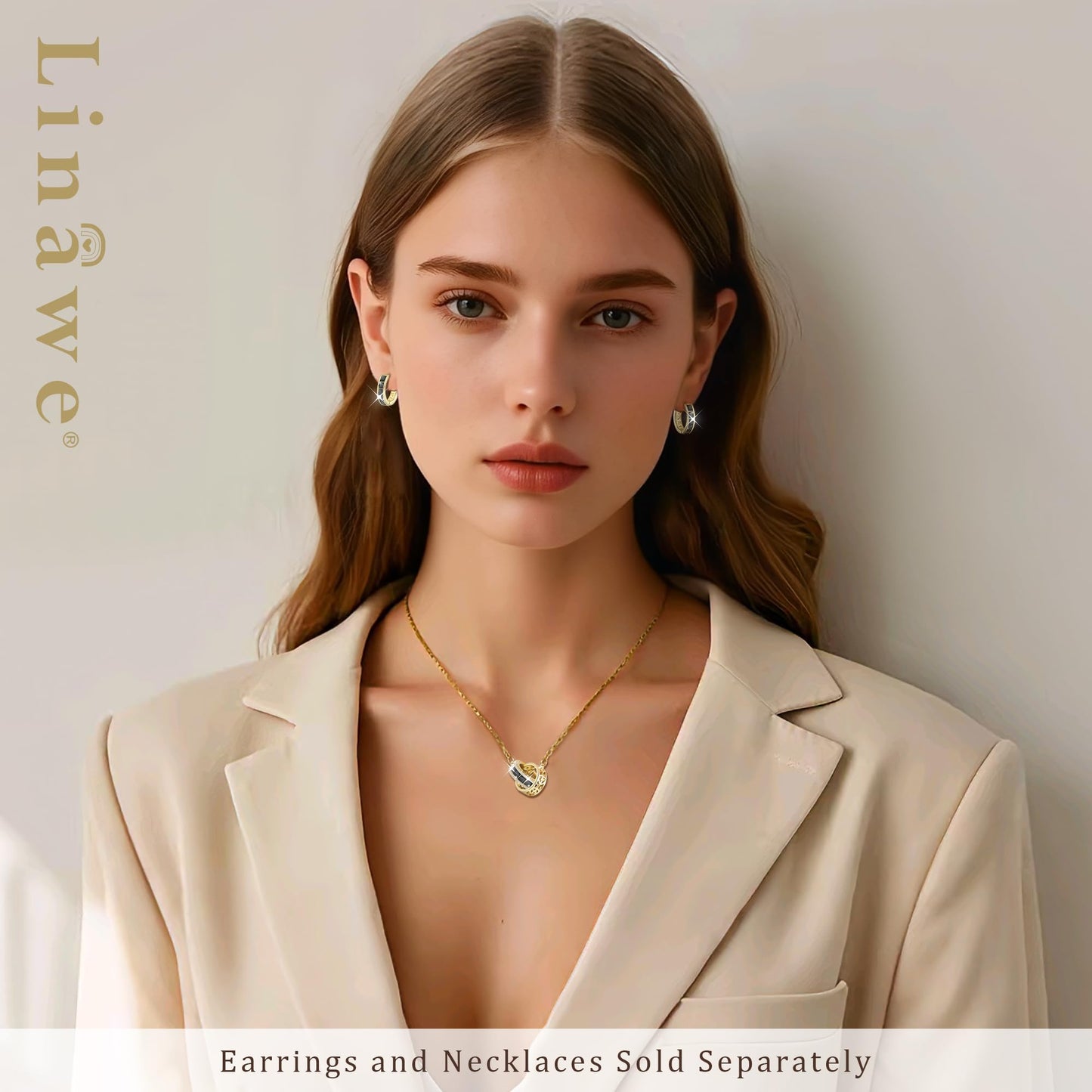 Linawe Gold Hoop, Black Stud Earrings for Women Trendy, Helix Earrings, Moissanite Cubic Zirconia Rhinestone Imitation Diamond Huggie Earrings, Piercing Jewelry, Small Mini Tiny Hoop