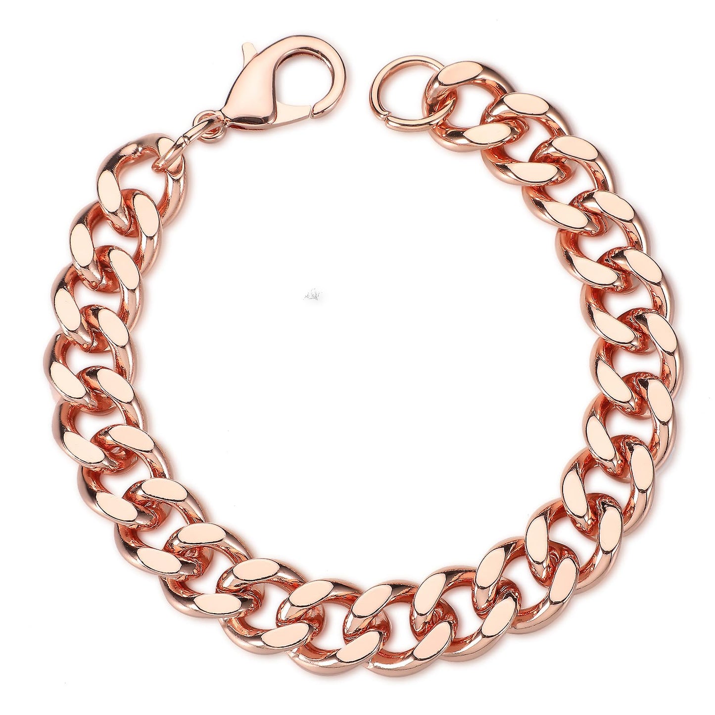 Tondiamo Copper Bracelet for Men Valentine Jewelry Gift 1 Unit Men's Solid Copper Link Pure Bracelets for Women Health Jewelry Gift