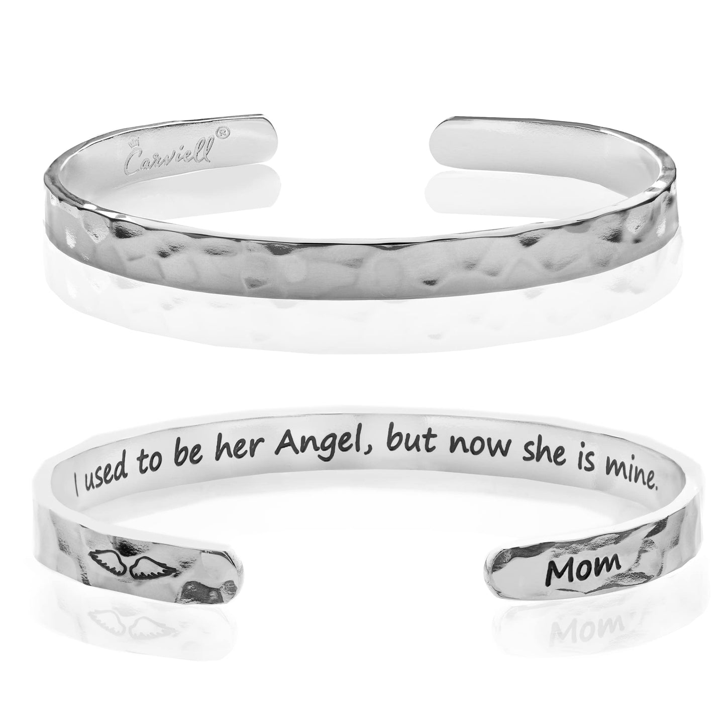 Carviell Bracelet Loss of a Mother Sympathy Gifts, Memorial Gifts for Loss of Mother, Remembrance, Bereavement Gift in Memory of Mom, I Used to Be Her Angel Now She's Mine