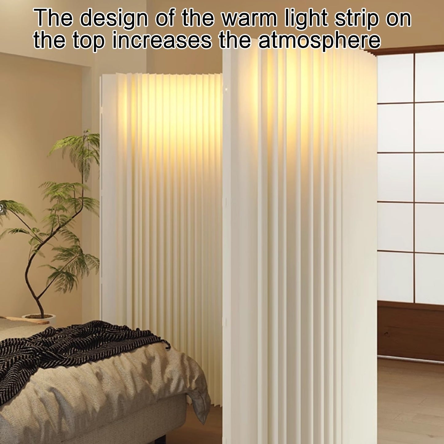 Portable Folding Room Divider - Lightweight Retractable Partition for Easy Space Separation, Ideal for Home, Office, and Events - Versatile Privacy Screen Solution