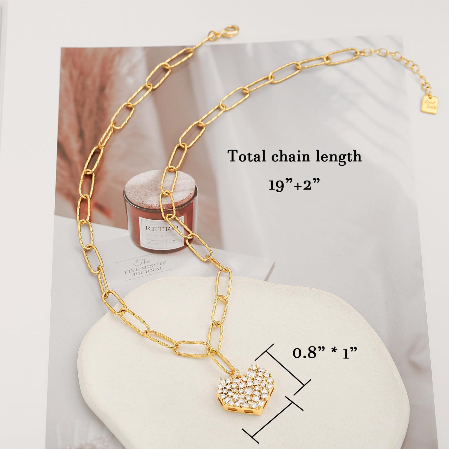CANEVINKA Dainty Shining Heart Pendant Necklace for Women Forever Love Heart Jewelry Zirconia Heart Necklace Ideal Gift for Wife Mom Girlfriend