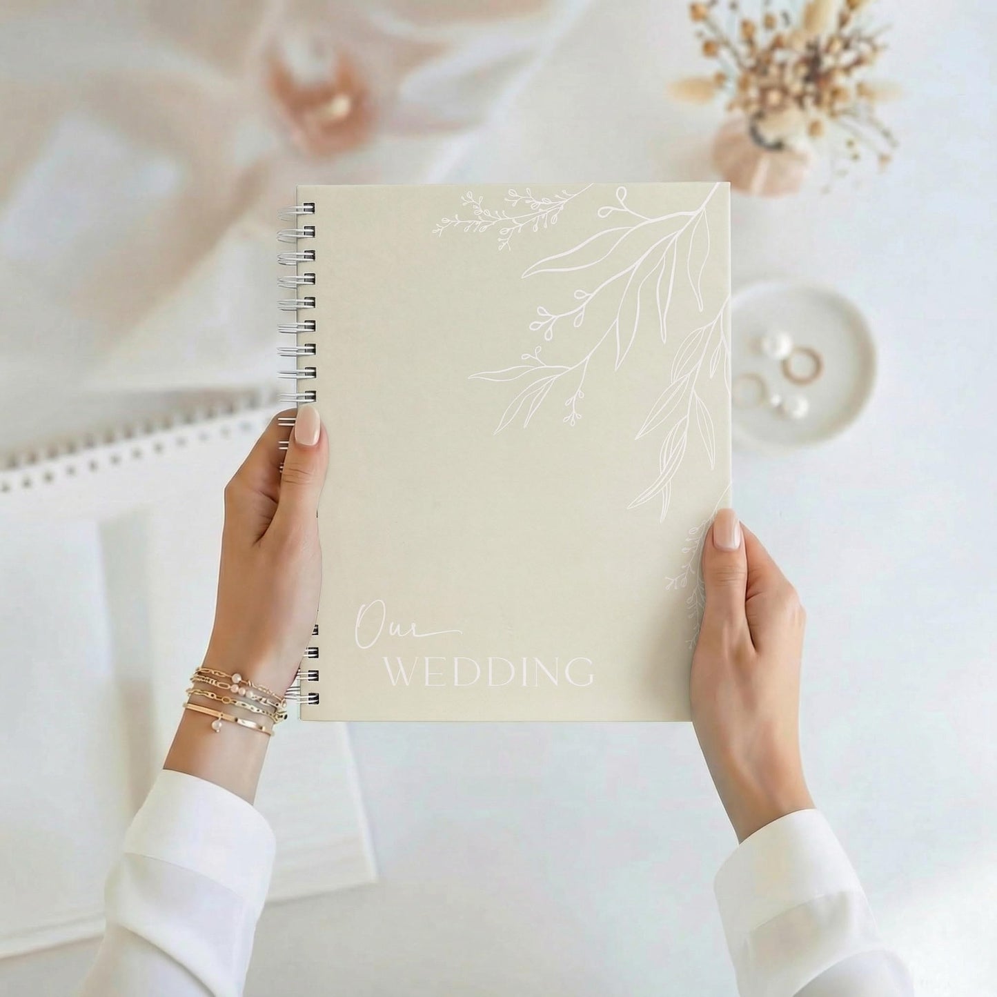 Beautiful Minimalistic Wedding Planner Book and Organizer - Enhance Excitement and Makes Your Countdown Planning Easy - Unique Engagement Gift for Newly Engaged Couples, Future Brides and Grooms